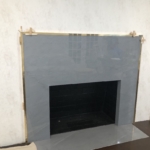 Custom Polished Lacquer Brass Step Fireplace Frame
