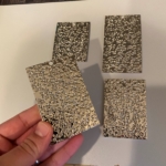 Custom Hammered Metal Samples in Polished Nickel (Exclusive Finish)