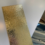 Custom Polished hammered brass sample Lacquered.