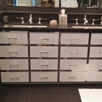 Custom Polished Nickel Vanity Frame