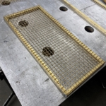 Custom Brass Frame & Matching Metal Mesh Doors