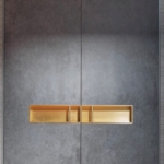 Custom satin brass bar integrated hardware All hand made